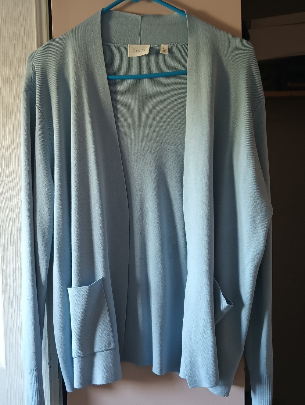 Cyrus Light Blue Open Cardigan